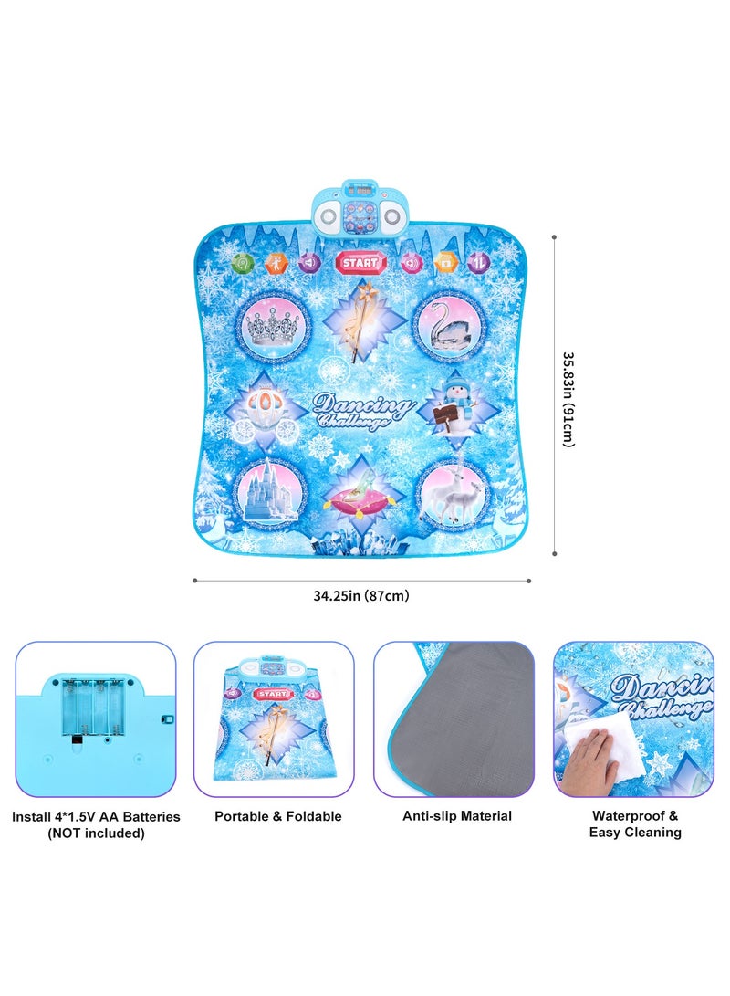 عام سجادة رقص فردية، بسجادة موسيقية للتعلم المبكر للأطفال مقاس 87×91 سم، وضع الذاكرة، تحدي التمرين، بسجادة سميكة مانعة للانزلاق، لعبة موسيقية تعمل بالقدم، أداة لياقة داخلية للتفاعل بين الوالدين والطفل. - Image 5